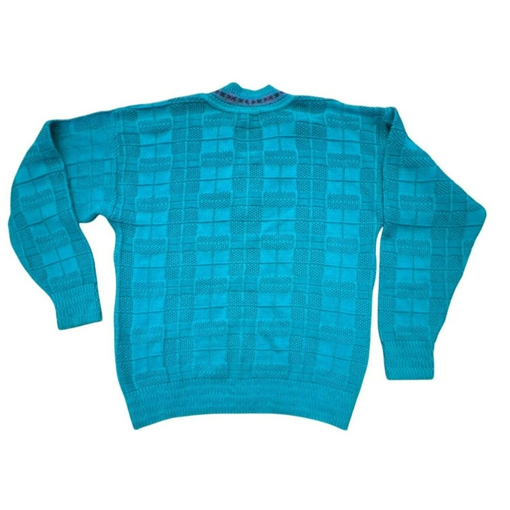 Vintage Lobo by Pendleton Men's Green V-Neck Sweater Size Large Cotton - Picture 3 of 4